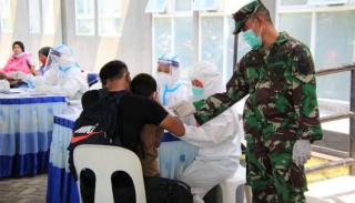 Dandim Lamongan Kawal Rapid Test Dan Swab Massal